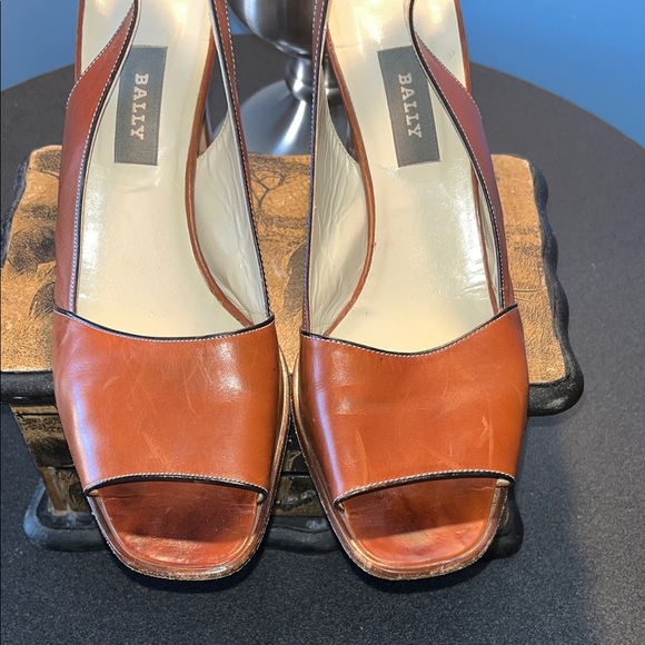 Vintage Bally Women's Brown Slingback Heels, Size 11M - Picture 6 of 8